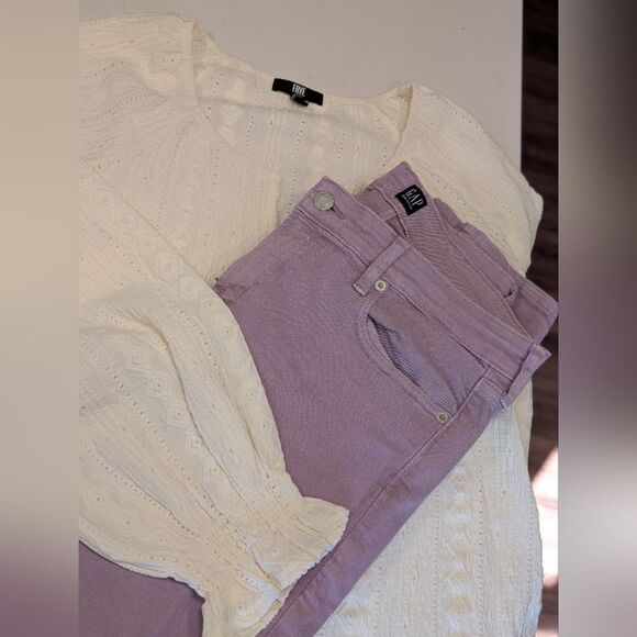 GAP Lavender Purple Skinny Ankle Jeans Size 12 Coquette Pastel Soft Girl - Picture 3 of 7